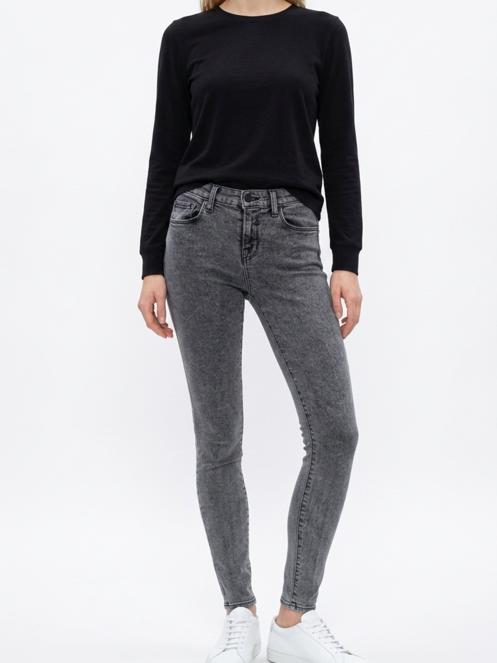 J BRAND | Viridian Mid-Rise Washed Black Skinny Leg Jeans Women’s Size 25